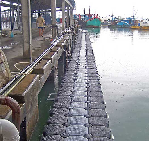 Jetfloat used as dock