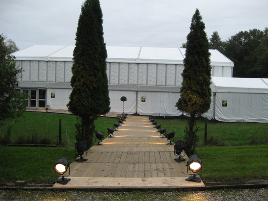 Christmas lunch in a 2-storey tent