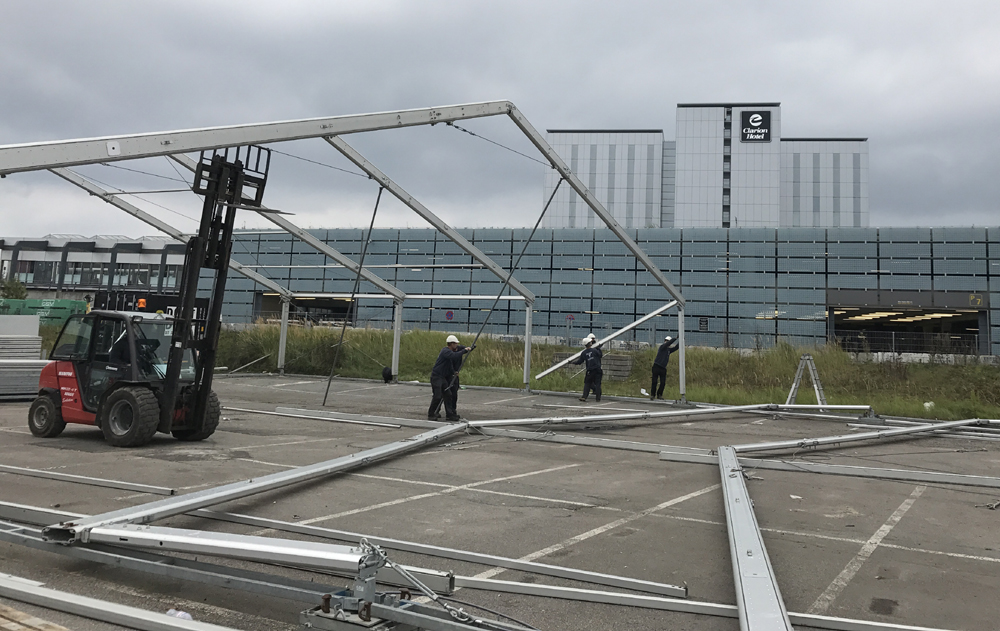 Copenhagen Airport Tent for Luggage