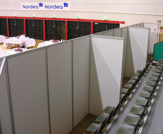 Partition walls used to give a sports centre the right proportions