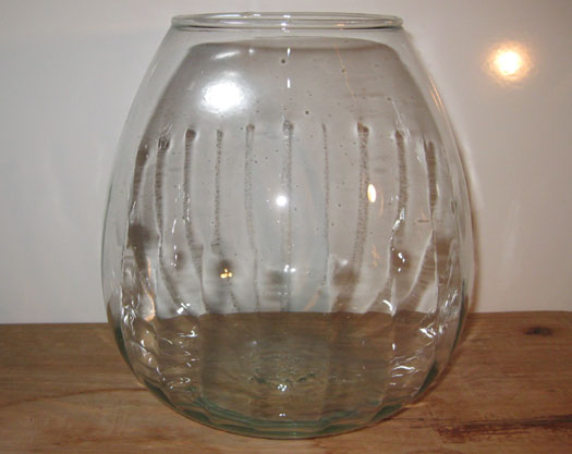 185-53100 Glass vase Mia /Green aqua H: 18cm