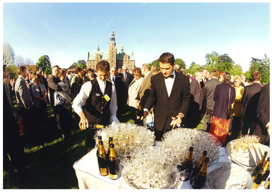 Champagne buffet at the Rosenborg Castle