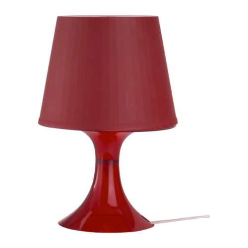 Bordlampe Rød H:29 cm - skærm: Ø19 lounge