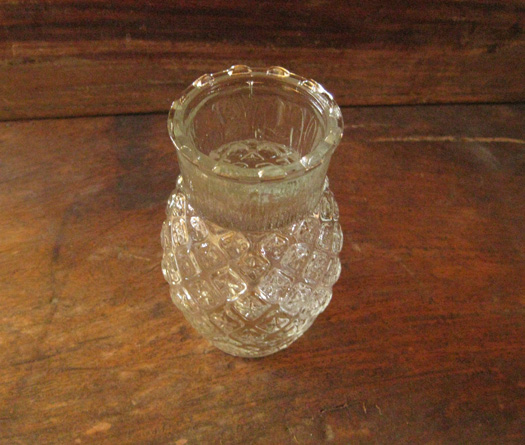 Glass vase simple Diameter: 6 cm H: 11 cm