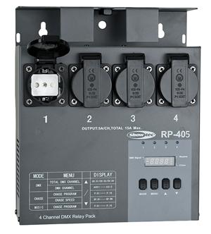 185-62033620 RP-405 Relæ Switch DMX 4x1000w - 16 programmer