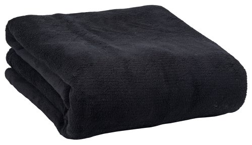 185-67502 Plaid / Fleece blanket 140x200 Black